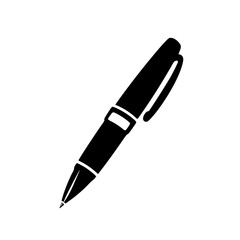 Modern Ink Pen Icon in Diagonal Minimalist Style