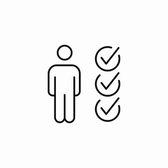 individual checklist icon sign vector
