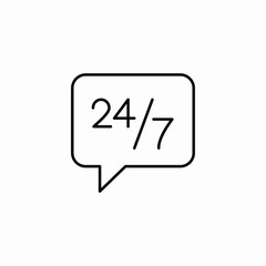 nonstop service message icon sign vector