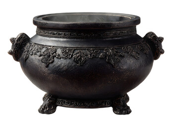 A witch cauldron isolated on white background 