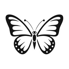 Elegant Butterfly Silhouette with Intricate Wing Patterns, a Symbol of Transformation and Beauty in Nature