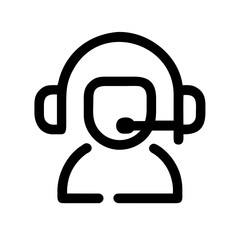 Customer service agent icon vector illustration for call center and support services online help agent
