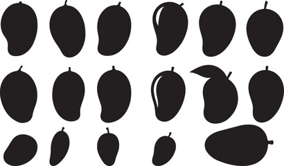 Mango Icon Solid Vector Silhouette