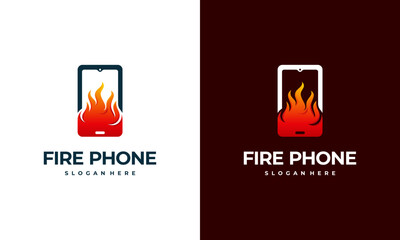 Fire Phone logo designs concept vector