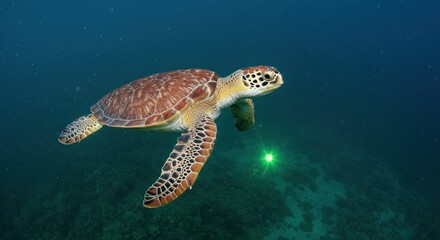 Fototapeta premium Sea turtle underwater (1)