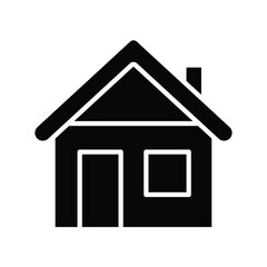 Simple Black House Icon for Modern Design and Digital Projects