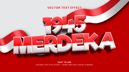 1945 merdeka editable text effect