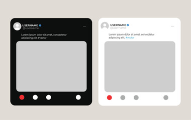 Social media post mock up vector layout template stock illustration	