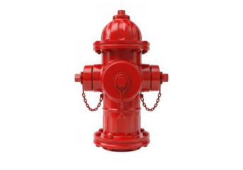 Photo of red fire hydrant isolated on transparent background