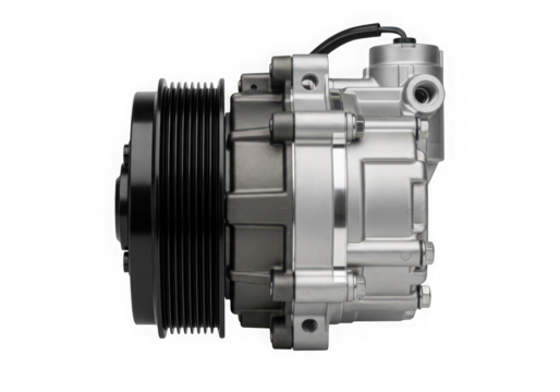 Photo of air conditioning compressor isolated on transparent background