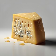 A Marbled Masterpiece: A slice of cheese showing beautiful veining and signature holes