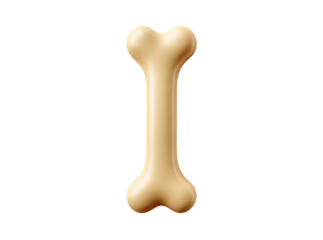Single cartoon bone isolated on black background, Isolated On White, Transparent Background, Png Cut Out