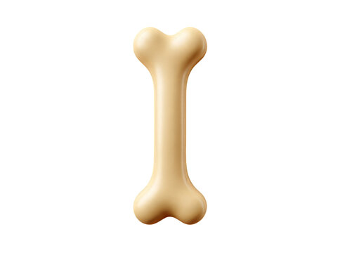 Single cartoon bone isolated on black background, Isolated On White, Transparent Background, Png Cut Out