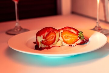 The most romantic sweet in the world, the iconic strawberry dessert with viral love, fresh strawberry, powdered milk brigadeiro and red caramel topping. Morango do amor
