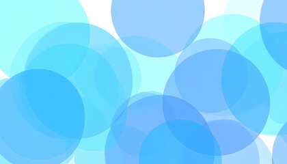Overlapping Translucent Circles in Cool Blue and Cyan Tones