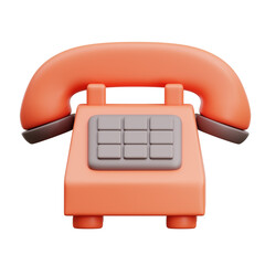 3d illsutration retro phone. Vintage aesthetic and playful mood. Ideal for web, apps or advertising