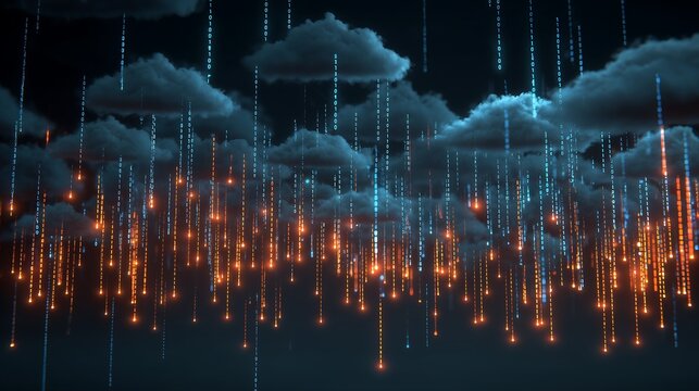 Binary Code Rain