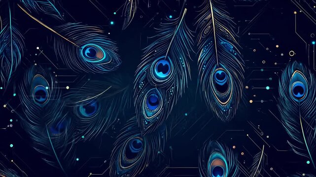 Peacock feather design circuit board