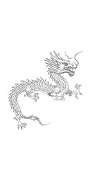 Obraz premium Monochrome dragon design