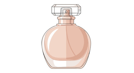 Obraz premium Elegant perfume bottle illustration showcasing a delicate fragrance presentation design concept to enhance product visualization in marketing