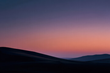 Obraz premium ultrabright sunset over minimalist dune in desert essence of tranquility and vastness