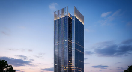 Obraz premium modern building against blue sky
