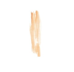beige watercolor brushstroke on a white background