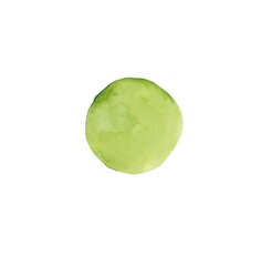 A light green watercolor circle. The watercolor spots stand out against the white background. Design elements.
