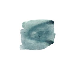 Blue watercolor abstract spot on a white background