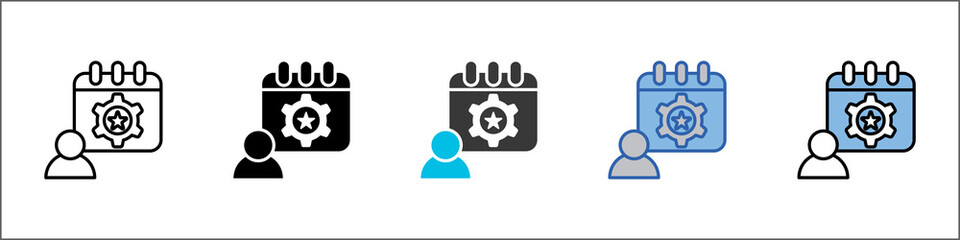 Event Planner Icon Pack Multistyle Illustration