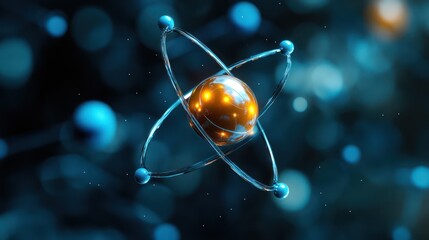 Conceptual Rendering of an Atom Representing Scientific Discovery and Innovation