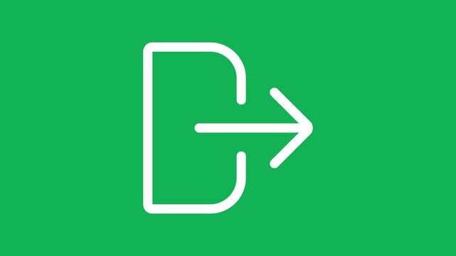 Web login exit icon for web and mobile
