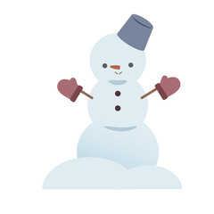 かわいい雪だるまイラスト