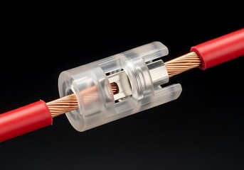 Close-up of a reliable electrical wire connector providing a secure and insulated electrical joint