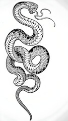 Obraz premium snake on a white background