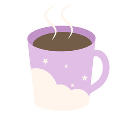 ほっと温まるホットドリンクのイラスト