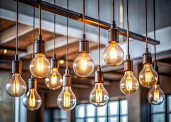 Obraz premium Bulbs Suspended from Ceiling