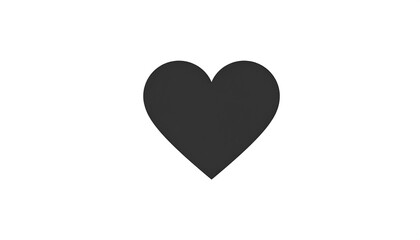 Simple black heart icon on white background