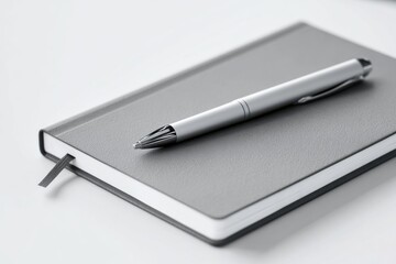 Grey Minimalist Notebook and Pen Set