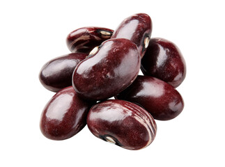 Obraz premium A pile of dark red kidney beans isolated on black background, Isolated On White, Transparent Background, Png Cut Out