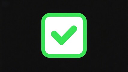Vibrant Green Checkmark Illustration