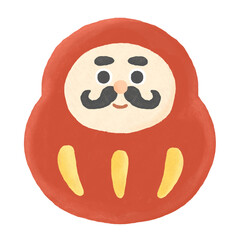 おめでたいダルマのイラスト
