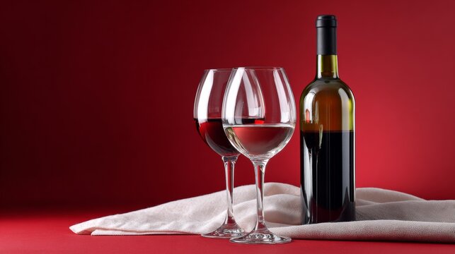 Wine tasting event featuring red and white wines elegant setup indoor close-up culinary experience