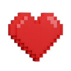 Pixelated Red Heart A Retro Gaming Symbol of Love and Health 1.