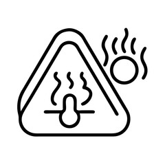 Heat stroke. Line icons set. Vector signs.