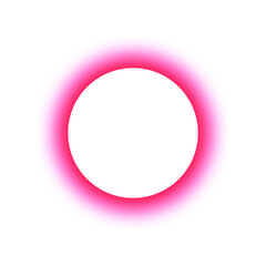 Circular frame with a blurred pink and red neon gradient