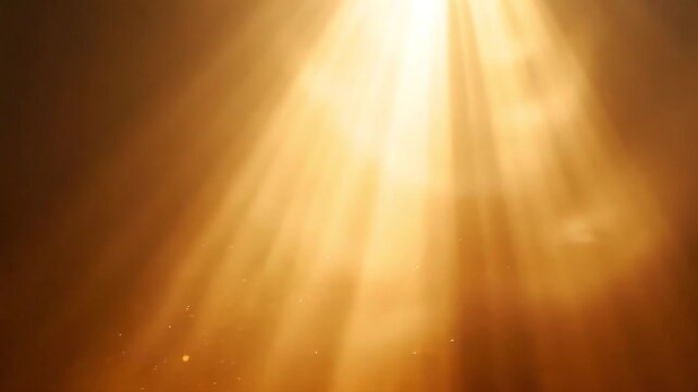 Golden sunbeams pierce through atmospheric dust creating a warm, ethereal glow for dynamic visual effects