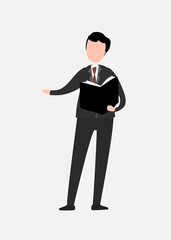 Male lawyer clipart, job, occupation illustration