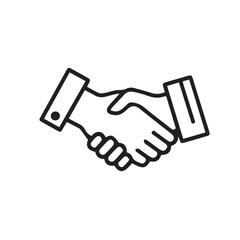 Obraz premium Business Partnership Handshake Icon Vector Illustration