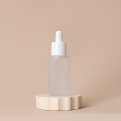 Dropper bottle, skincare product packaging, blank label design